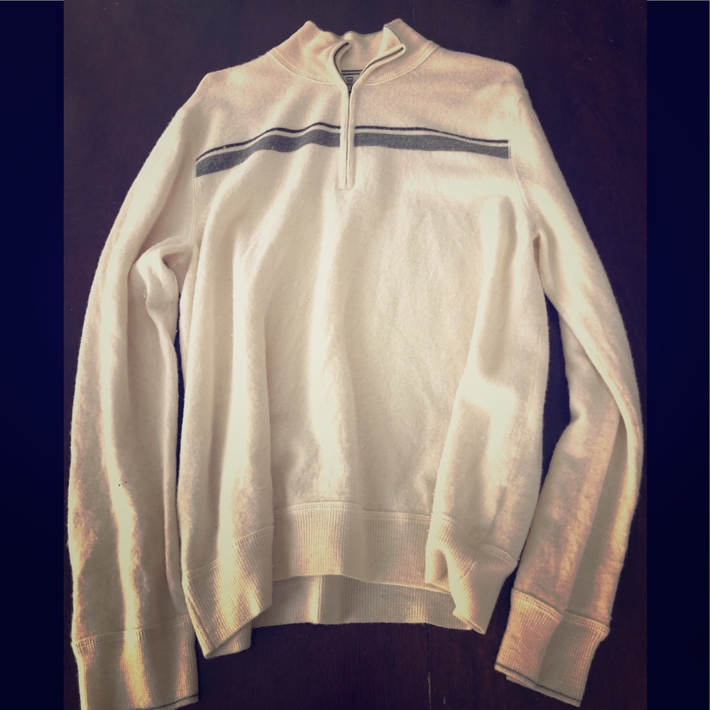 Long sleeve, wool zip up shirt